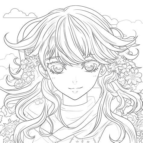 Anime Color Pages Printables Coloring Page | Coloring Pages Mimi Panda