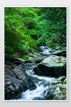 绿色山涧流水摄影图高清图片下载-包图网