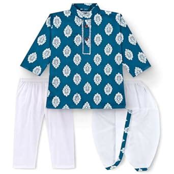 Buy mustmom Bengali Full Sleeve Dhoti Kurta Pyjama Triple Combo Set ...