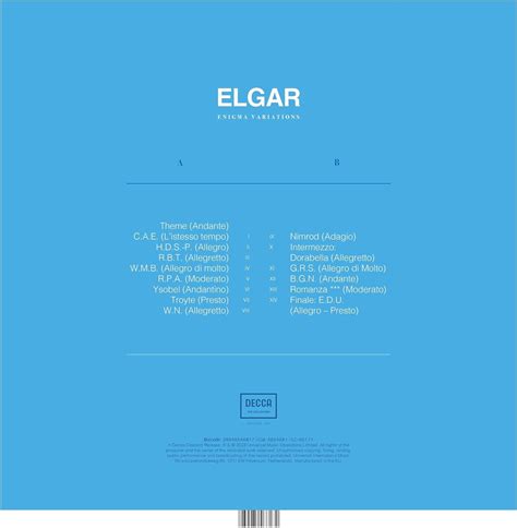Elgar: Enigma Variations - Vinyl - Georg Solti , Wiener Philharmoniker