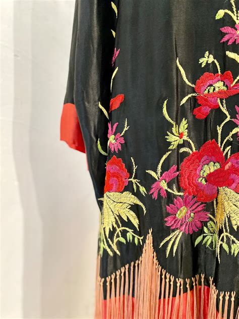 40s vintage floral embroidery gown | umber_vintage