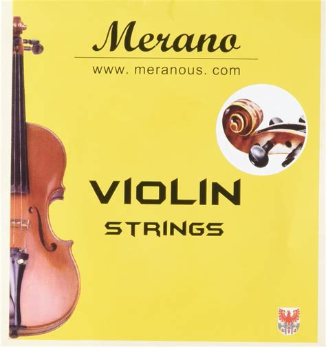 Merano 1/2 - 1/4 Size Violin String Set (G-D-A-E) + Extra E String ...