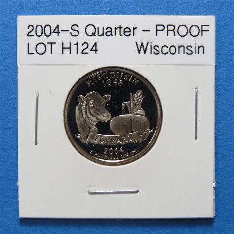 2004-S WISCONSIN STATE QUARTER (PROOF QUARTER) LOT H124 - For Sale, Buy ...