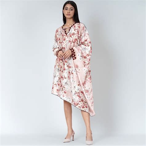 Pink One Sleeve Floral Print Dress – First Resort by Ramola Bachchan