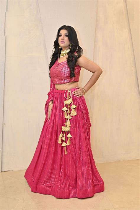 Magenta Party Wear Lehenga on Rent