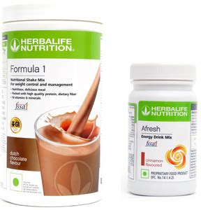 Herbalife Nutrition FORMULA 1 CHOCOLATE (500gm) + Afresh Energy Drink ...