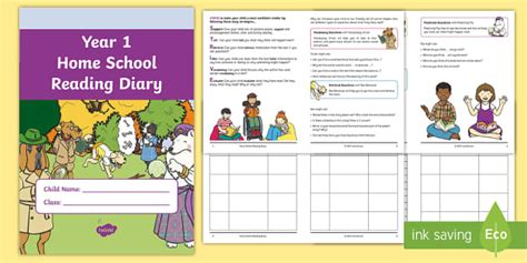 Year 1 Home School Reading Diary Booklet | KS1 | Twinkl