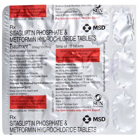 Istamet 50 mg/1000 mg Tablet | Uses, Side Effects, Price | Apollo Pharmacy