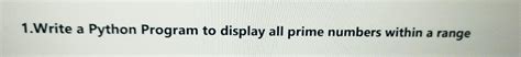 Image result for Write a Program Todisplay All PRIM&R Numbers in Python