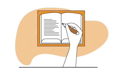 Premium Vector | Hand writing in a book vector illustration concept ...