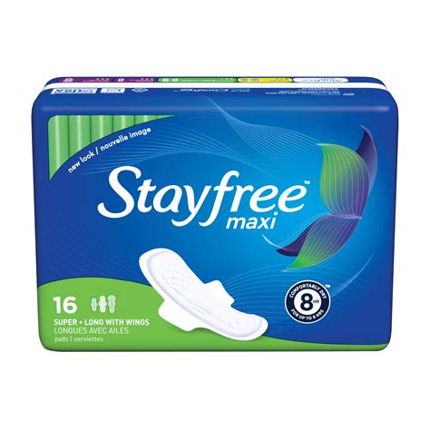 Stayfree Maxi Pads With Wings, Super Absorbency, Long Length, 16 ct HSA ...