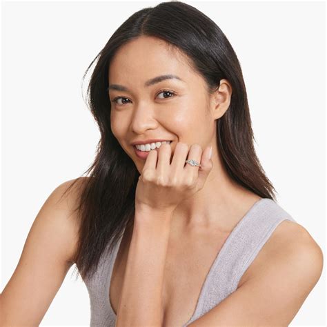 Pavé Crossover Diamond Engagement Ring In 14K White Gold-17934w14