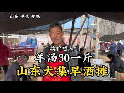 山东大集“早酒摊”，羊汤30一斤物价感人，羊奶、羊肉、羊杂很香 - YouTube