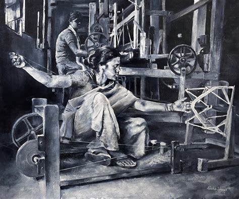 "Dream Weavers": Grey Figurative painting by Abishek Deheria | ArtZolo.com