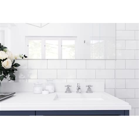Satori Hudson Brilliant White 3-in x 6-in Glossy Ceramic Subway ...