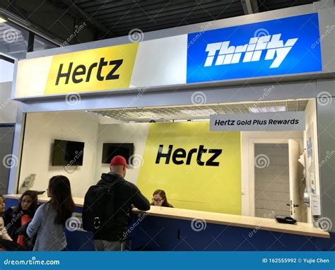 Hertz Car Rental Counter in the Airport Editorial Photography - Image ...