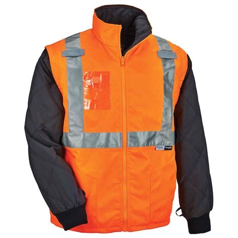 Adult unisex Orange Hooded Insulated Work jacket ( 2XL ) in the Work ...