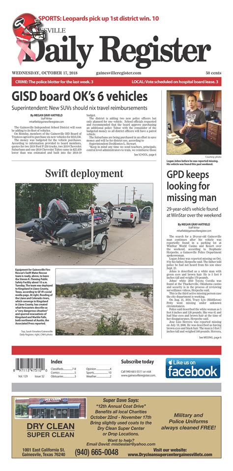 Gainesville Daily Register (Gainesville, Tex.), Vol. 129, No. 32, Ed. 1 ...