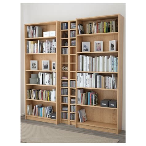 BILLY / GNEDBY Librería, chapa roble roble, 200x28x202 cm - IKEA