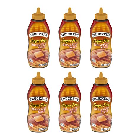 Smucker's Breakfast Syrup, 6 Pack, 14.5 oz Bottles, Sweetened with ...