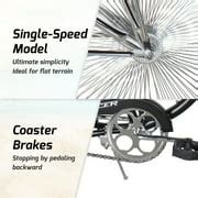 Buy Tracer Hyena Classic Beach Cruiser Bike, City Bike, Lowrider ...