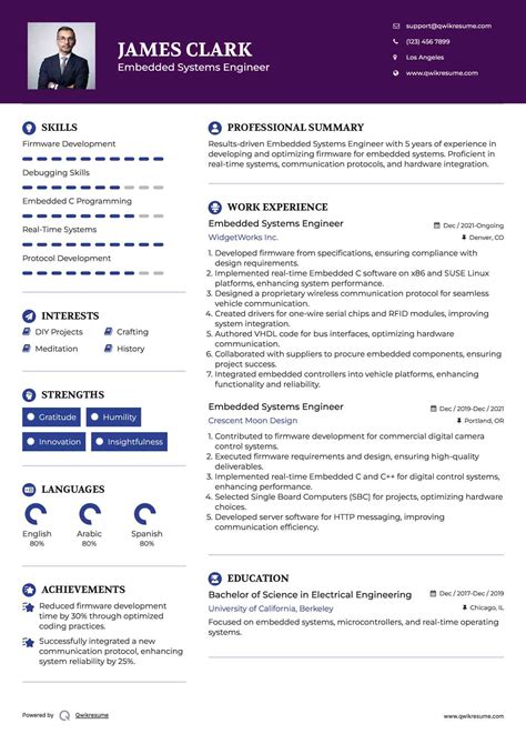 10+ Embedded Systems Engineer Resume Samples & Templates for 2025