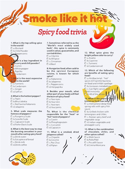 Food Trivia Questions And Answers Printable - Printable Calendars AT A ...