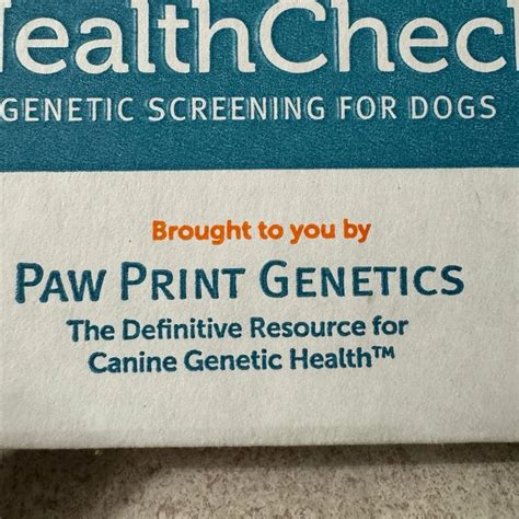 Canine HealthCheck Genetic Screening Dog DNA Test Kit Paw Print ...