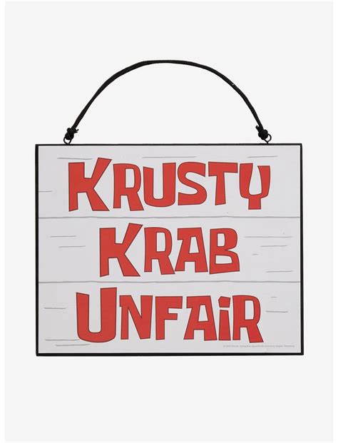 SpongeBob SquarePants Krusty Krab Unfair Door Sign | Hot Topic