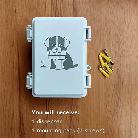 Buy Poop Bag Dispenser Wall Mount Dog Poop Bag Holder Outside Mounted ...
