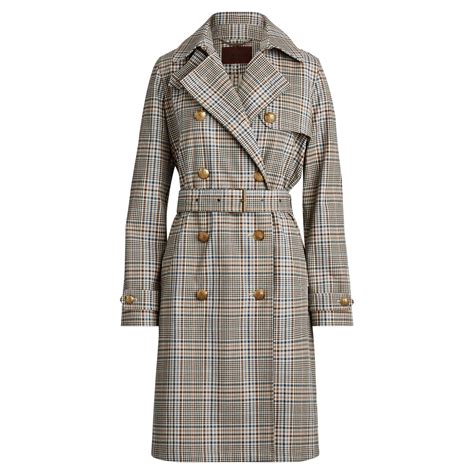 Glen Plaid Cotton Trench Coat | Trench donna, Trench, Cappotti