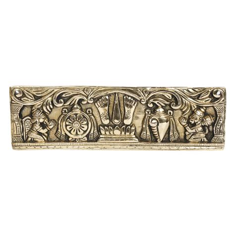 Buy Kartique Brass Shankh Chakra Namah Showpiece Shankha Tilak Padma ...