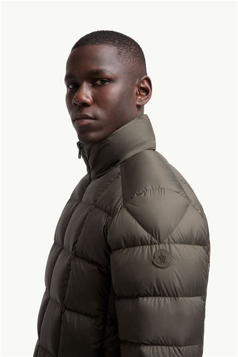 Olive Green Eglise Square-Quilted Hooded Short Down Jacket - Short Down ...