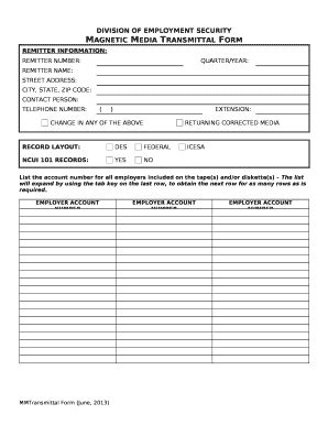 Transmittal Template Excel | pdfFiller