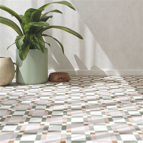 Portia Square Pink - Pattern Tile Range | Tiento