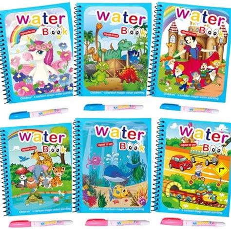 Buy Tinytotem 2 pcs Reusable Magic Water Painting Book with Magic ...