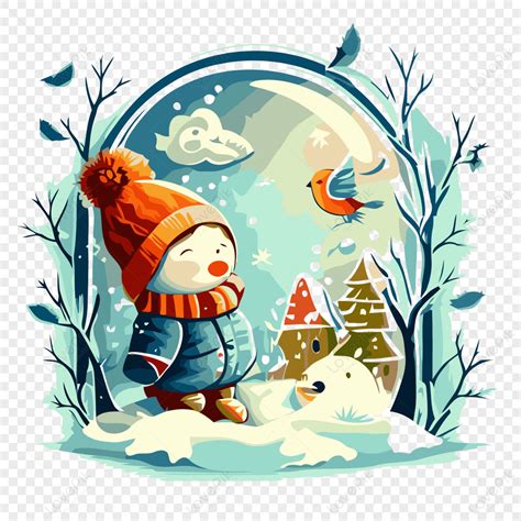 Winter Begins Vector,beginning,sticker,cartoon PNG Free Download And ...
