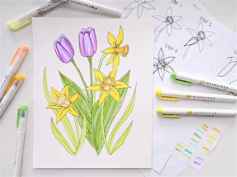 Simple Spring Flower Tutorial – Zebra Pen