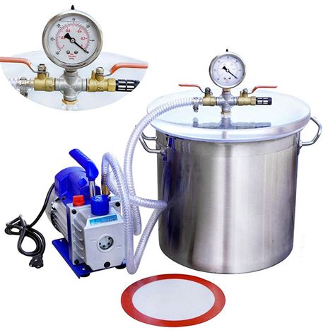 Buy ECO LLC 3 Gallon Stainless Steel Vacuum Chamber Kit 3 CFM Single ...