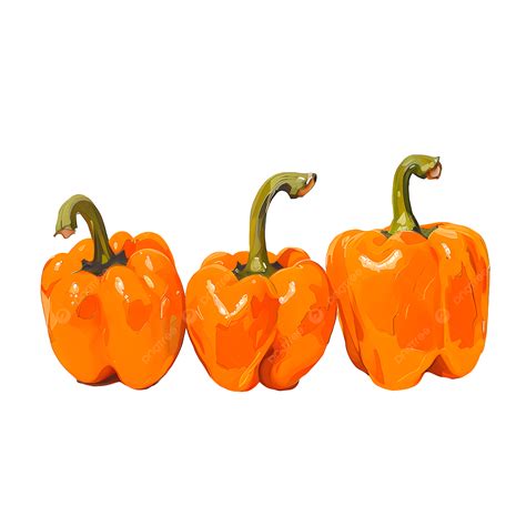 Bright Orange Bell Peppers, Orange Bell Peppers, Bell Peppers Graphic ...