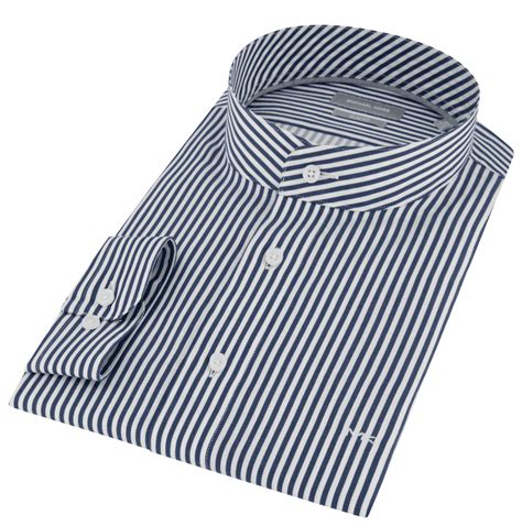 Michael Kors | Michael Kors Men's Estate Blue Stripe Mandarin Collar ...