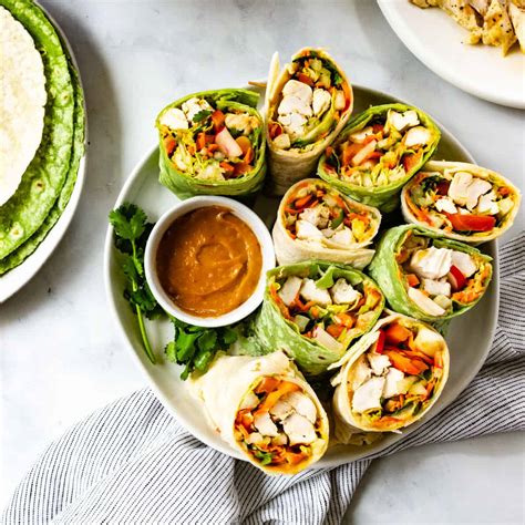 Find a recipe for Thai Chicken Wraps with Peanut Sauce on Trivet ...