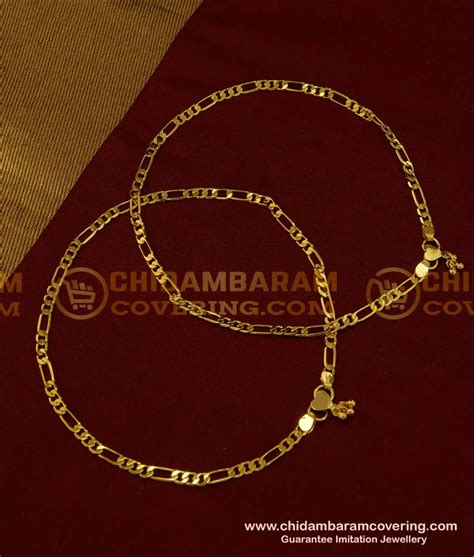 Buy Real Gold Design Light Weight Sachin Chain Padasaram Anklet for ...
