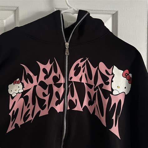 demons basement hello kitty FULL ZIP UP (shoot me... - Depop