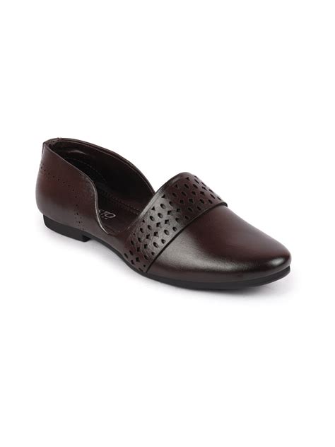 Buy Men Brown Side Open Broad Feet Ethnic Party Slip On Shoes