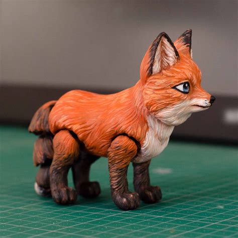 3d printed and painted articulated fox. : r/3Dprinting