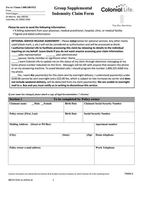 Disability Insurance Claim Form 的图像结果