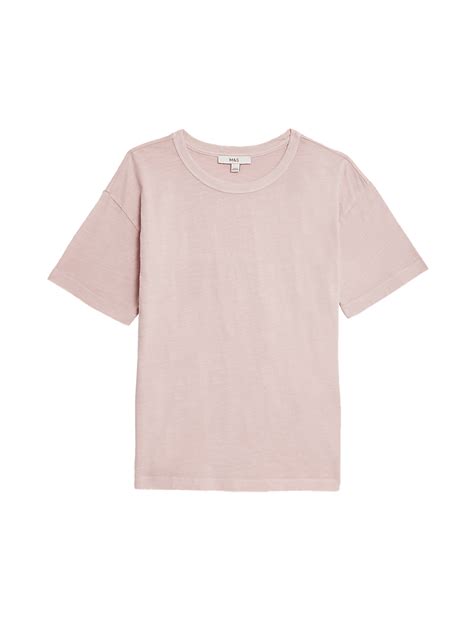Buy Pure Cotton Tea Dyed T-Shirt at Marks & Spencer