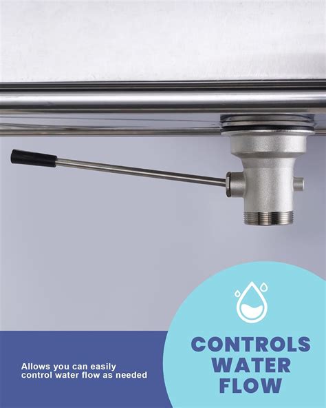 IVIGA 3-1/2" Brass Commercial Sink Drain Without Overflow Outlet For ...