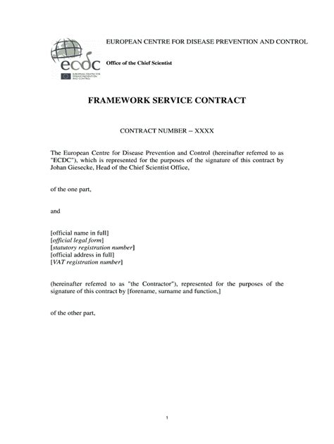 Fillable Online Framework Service Contract Fax Email Print - pdfFiller